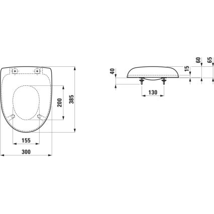 LAUFEN H8910303000001 - Sedile WC per bambini FLORAKIDS in Duroplast/bianco