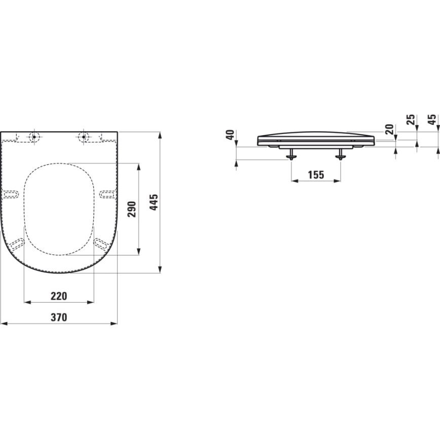 LAUFEN H8910830000001 - Sedile WC SoftClose LUA duroplast bianco