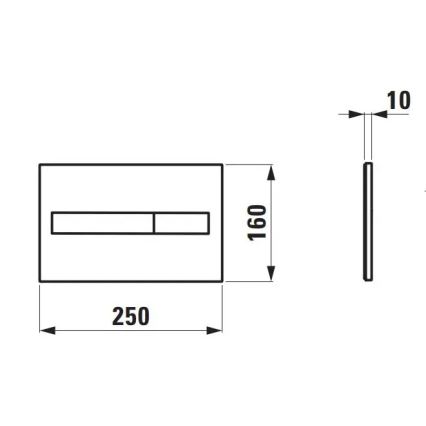 LAUFEN H8956610000001 - Pulsante di scarico DUAL LIS bianco