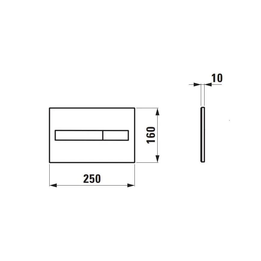 LAUFEN H8956610000001 - Pulsante di scarico DUAL LIS bianco