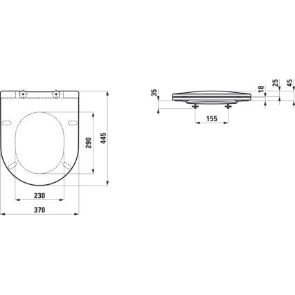 LAUFEN H8989660000001 - Sedile WC SoftClose PRO in duroplast bianco