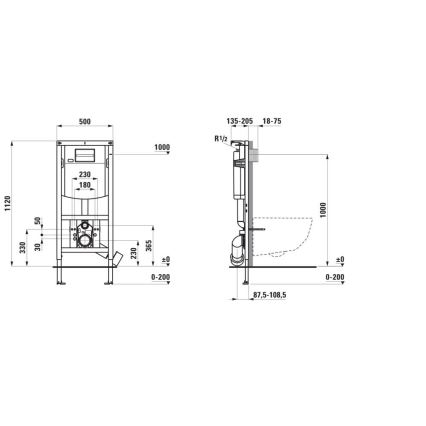 LAUFEN H9201140000001 - Modulo da incasso per WC sospeso INEO