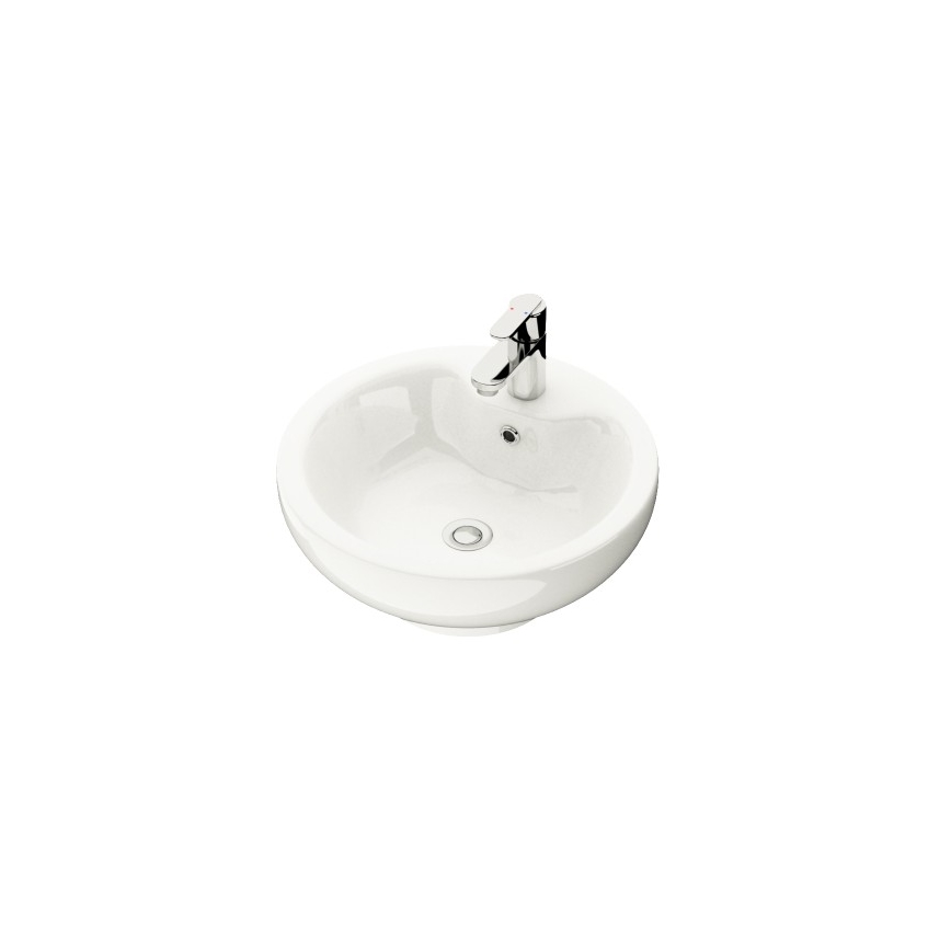 Lavabo da appoggio DRAMMEN Ø 40,1 cm ceramica/bianco