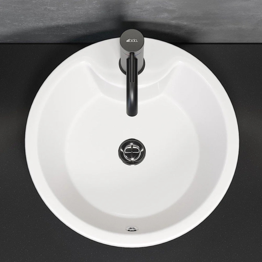 Lavabo da appoggio DRAMMEN Ø 40,1 cm ceramica/bianco