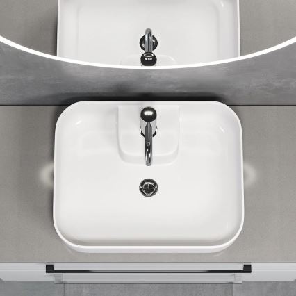 Lavabo da appoggio KRISTIANSAND 51 x 40 cm in ceramica, bianco