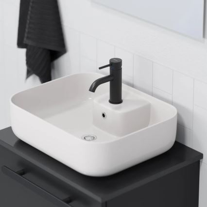 Lavabo da appoggio KRISTIANSAND 51 x 40 cm in ceramica, bianco