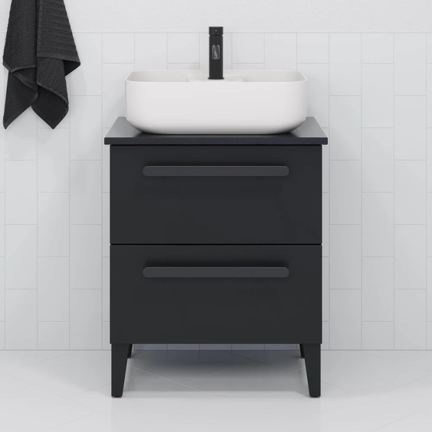 Lavabo da appoggio KRISTIANSAND 51 x 40 cm in ceramica, bianco
