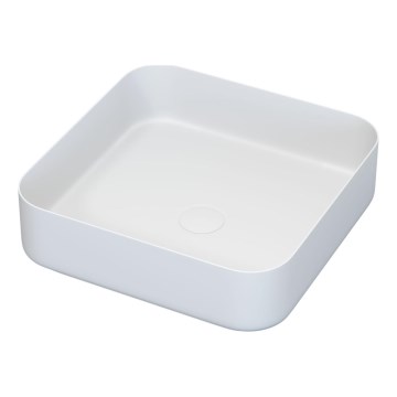 Lavabo da appoggio LJORDAL 40x40 cm acciaio/bianco