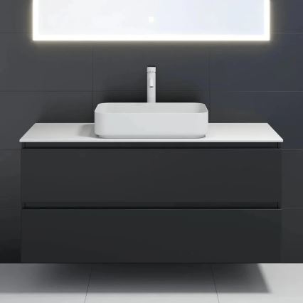 Lavabo da appoggio LJORDAL 52x34 cm acciaio/bianco