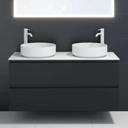 Lavabo da appoggio LJORDAL Ø 40 cm acciaio/bianco