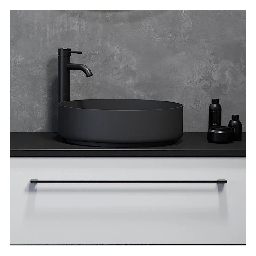 Lavabo da appoggio LJORDAL Ø 40 cm acciaio/nero