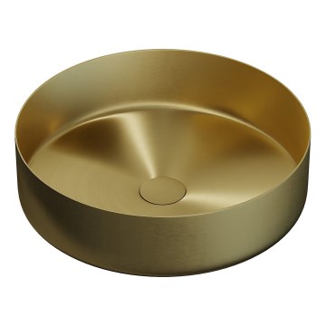 Lavabo da appoggio LJORDAL Ø 40 cm acciaio/ottone