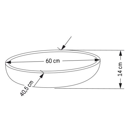 Lavabo da appoggio OLSBORG 60x40,5 cm cemento/grigio