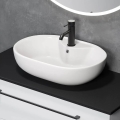 Lavabo da appoggio TROMSO 59,5 x 41 cm, in ceramica, bianco
