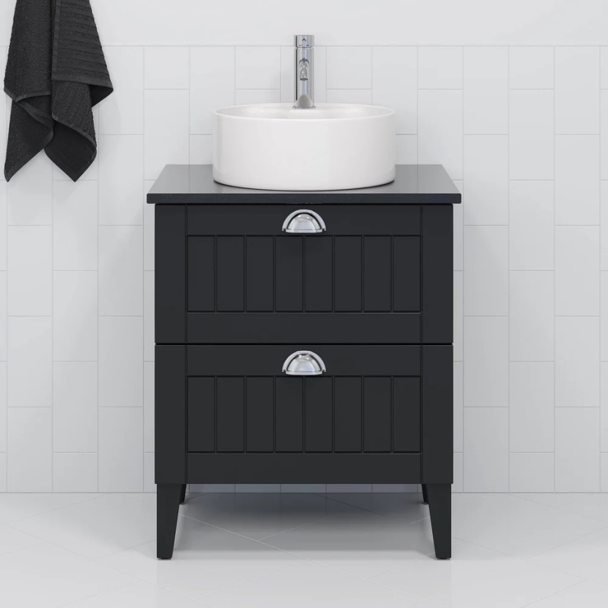 Lavabo da appoggio VIKEDAL Ø 38 cm, ceramica/bianco
