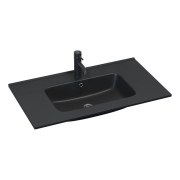 Lavabo da incasso LILLESNAD 81x46cm ceramica/nera
