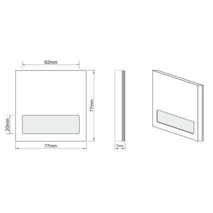 LDST AL-01-B-BC5 - Illuminazione scale ALEX 5xLED/1,2W/230V