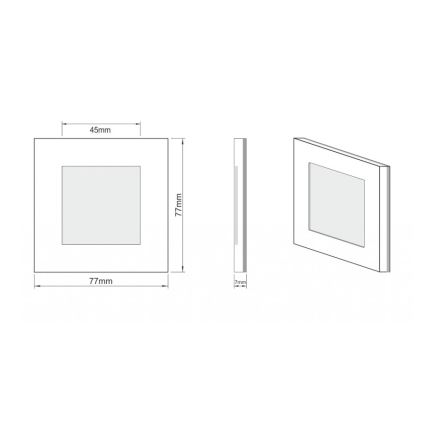LDST AN-01-CB-BC9 - Illuminazione LED per scale ANGEL 9xLED/1,2W/230V nero lucido 3500K