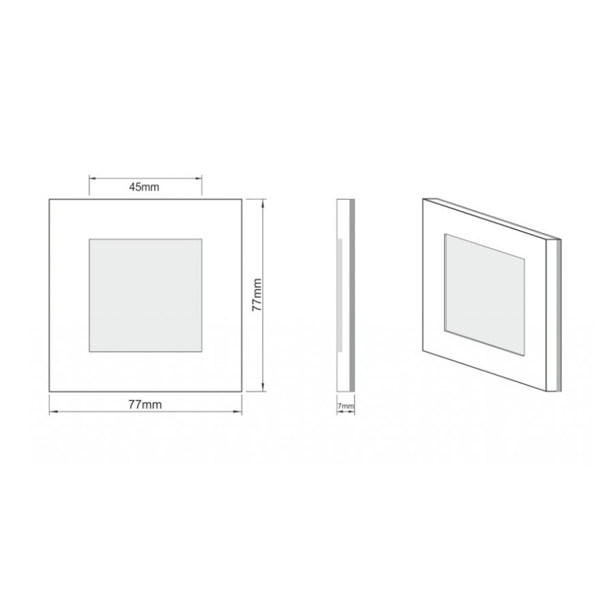LDST AN-01-CB-BC9 - Illuminazione LED per scale ANGEL 9xLED/1,2W/230V nero lucido 3500K