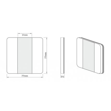 LDST DU-01-SC-BZ8 - Illuminazione scale DUO 8xLED/1,2W/230V grigia