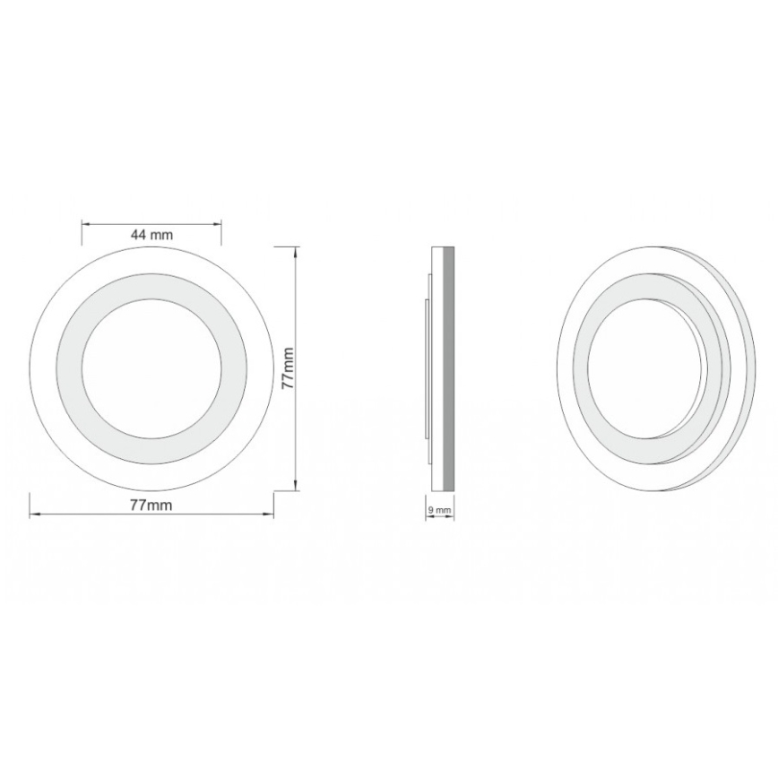 LDST LI-01-SZ-BC8 - Illuminazione LED per scale LILI 8xLED/1,2W/230V oro 3500K