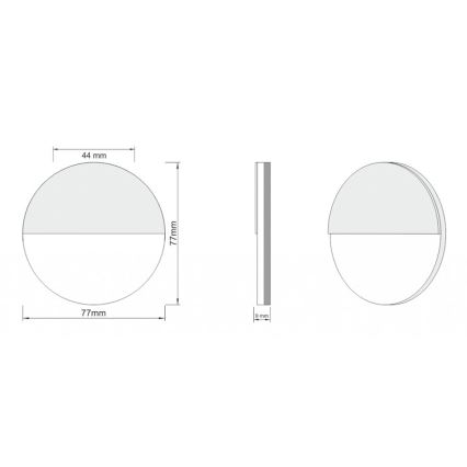 LDST RO-01-CB-BC4 - Illuminazione scale ROBIN 4xLED/1,2W/230V