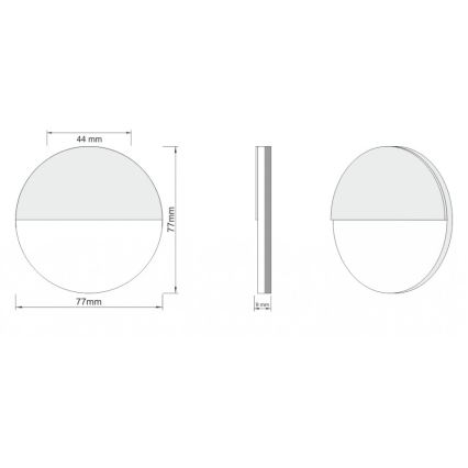 LDST RO-01-SC-BC4 - Illuminazione LED per scale ROBIN 4xLED/1,2W/230V nero opaco 3500K