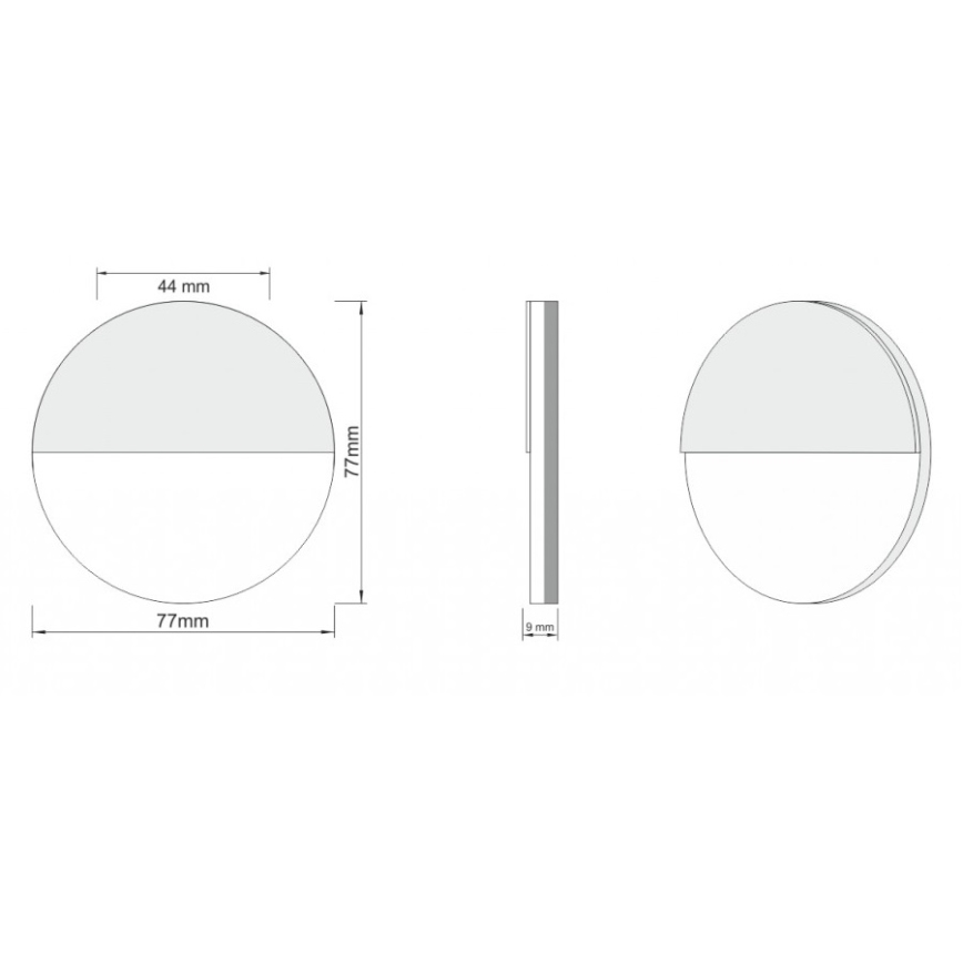 LDST RO-01-SC-BC4 - Illuminazione LED per scale ROBIN 4xLED/1,2W/230V nero opaco 3500K