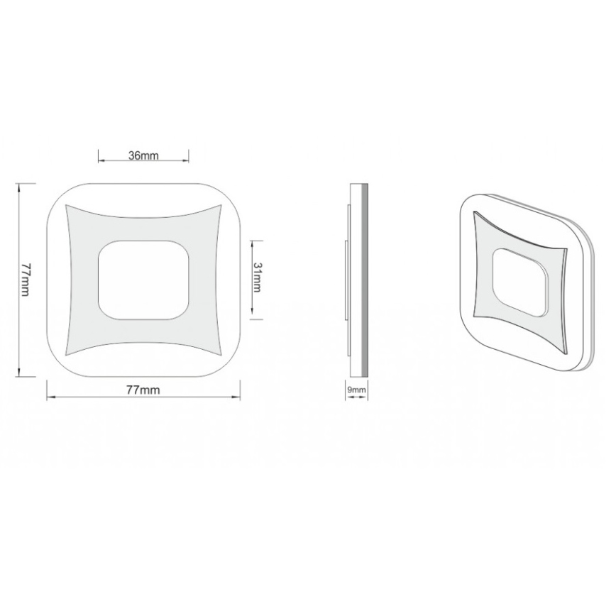 LDST SK-01-B-BC8 - Illuminazione LED per scale SHOCK 8xLED/1,2W/230V bianco 3500K