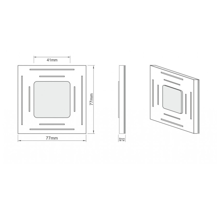 LDST SP-01-B-BZ8 - Illuminazione LED per scale SPACE 8xLED/1,2W/230V bianco 6500K