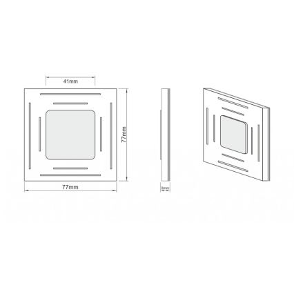 LDST SP-01-CB-BC8- Illuminazione LED per scale SPACE 8xLED/1,2W/230V nero lucido 3500K