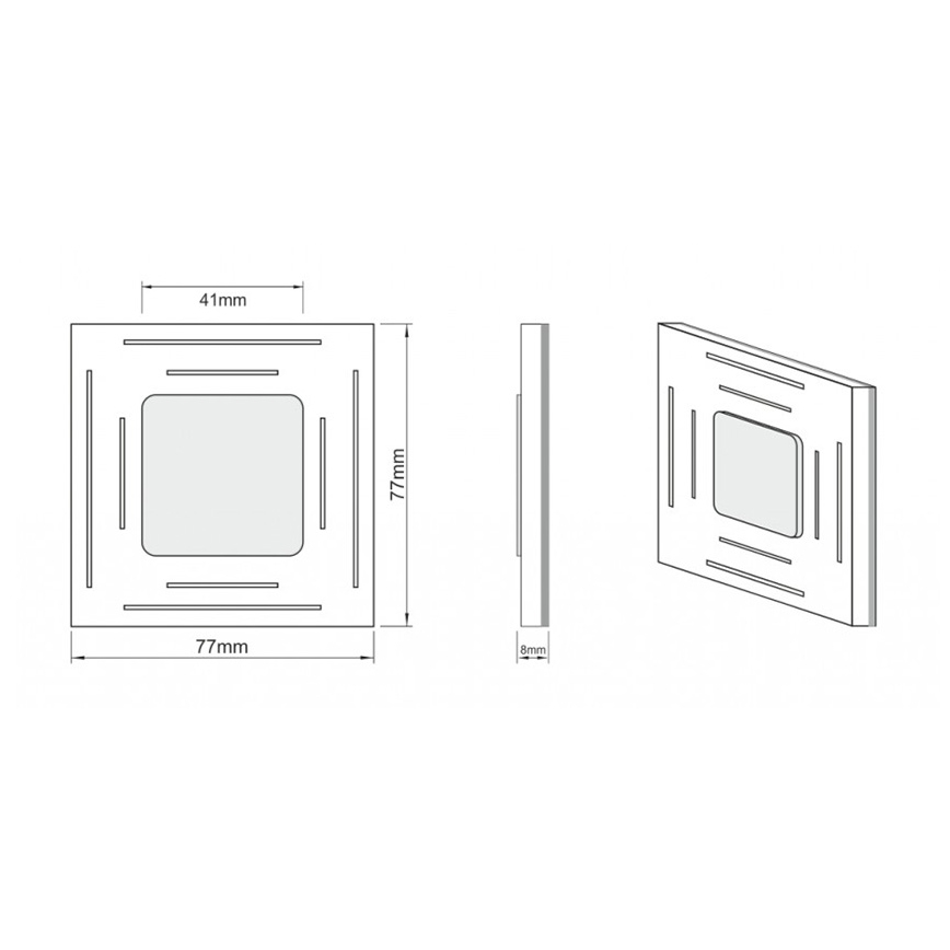 LDST SP-01-SC-BC8 - Illuminazione scale SPACE 8xLED/1,2W/230V
