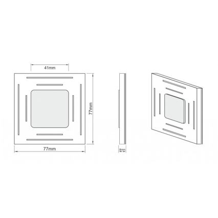 LDST SP-01-SS-BC8 - Illuminazione scale SPACE 8xLED/1,2W/230V