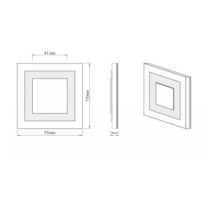 LDST SU-01-CB-BC8 - Illuminazione LED per scale SUNNY 8xLED/1,2W/230V nero lucido 3000K