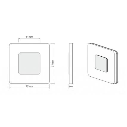 LDST SW-01-SC-BC8 - Illuminazione scale SWIFT 8xLED/1,2W/230V