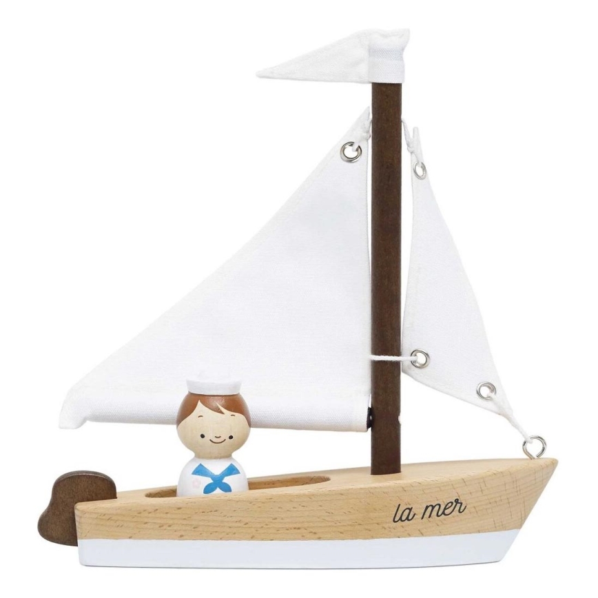 Le Toy Van - Barca a vela in legno con capitano faggio