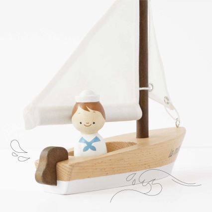 Le Toy Van - Barca a vela in legno con capitano faggio