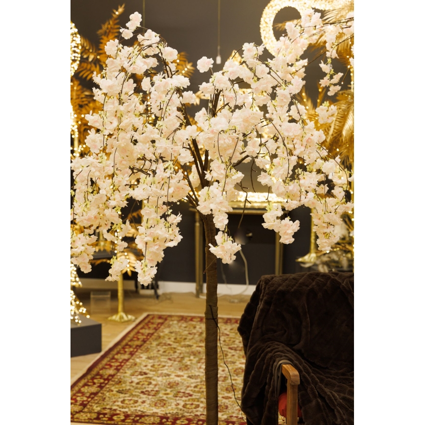 LED Albero artificiale decorativo di Natale CHERRY TREE 84xLED/230V 1,7 m ciliegio