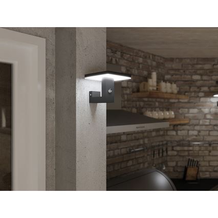 LED Applique da esterno con sensore BARI LED/10W/230V 4000K IP54 antracite