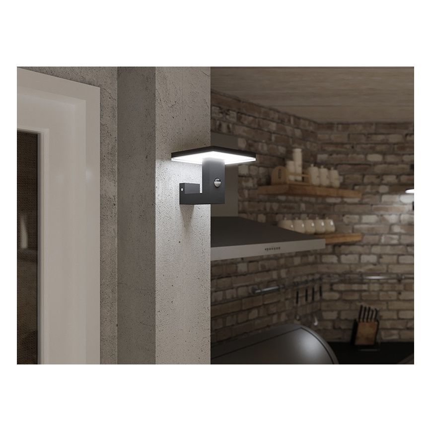 LED Applique da esterno con sensore BARI LED/10W/230V 4000K IP54 antracite