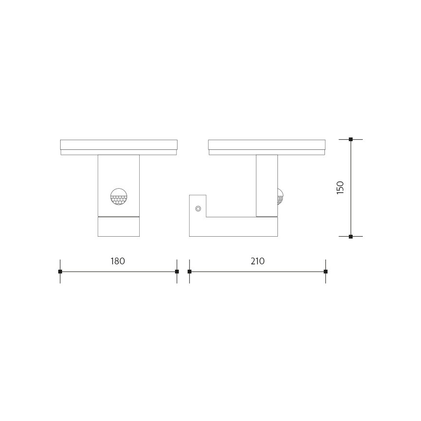 LED Applique da esterno con sensore BARI LED/10W/230V 4000K IP54 antracite