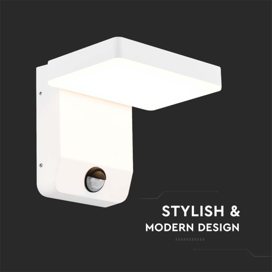 LED da esterno wall flexible chiaro con sensore LED/17W/230V IP65 3000K bianco