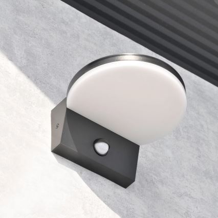 LED Applique da esterno con sensore TESA LED/10W/230V IP54 nero