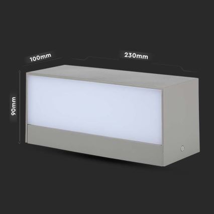 LED Applique da esterno LED/12W/230V 3000K IP65