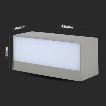 LED Applique da esterno LED/12W/230V 4000K IP65