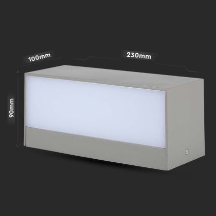 LED Applique da esterno LED/12W/230V 6400K IP65