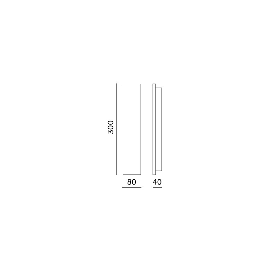 LED Applique da esterno MIRANA LED/8W/230V 4000K IP44 30 cm nero