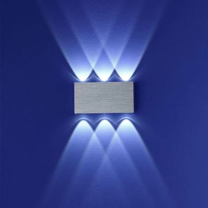 LED Applique da esterno SILBER 6xLED/1W/230V IP54