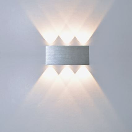 LED Applique da esterno SILBER 6xLED/1W/230V IP54