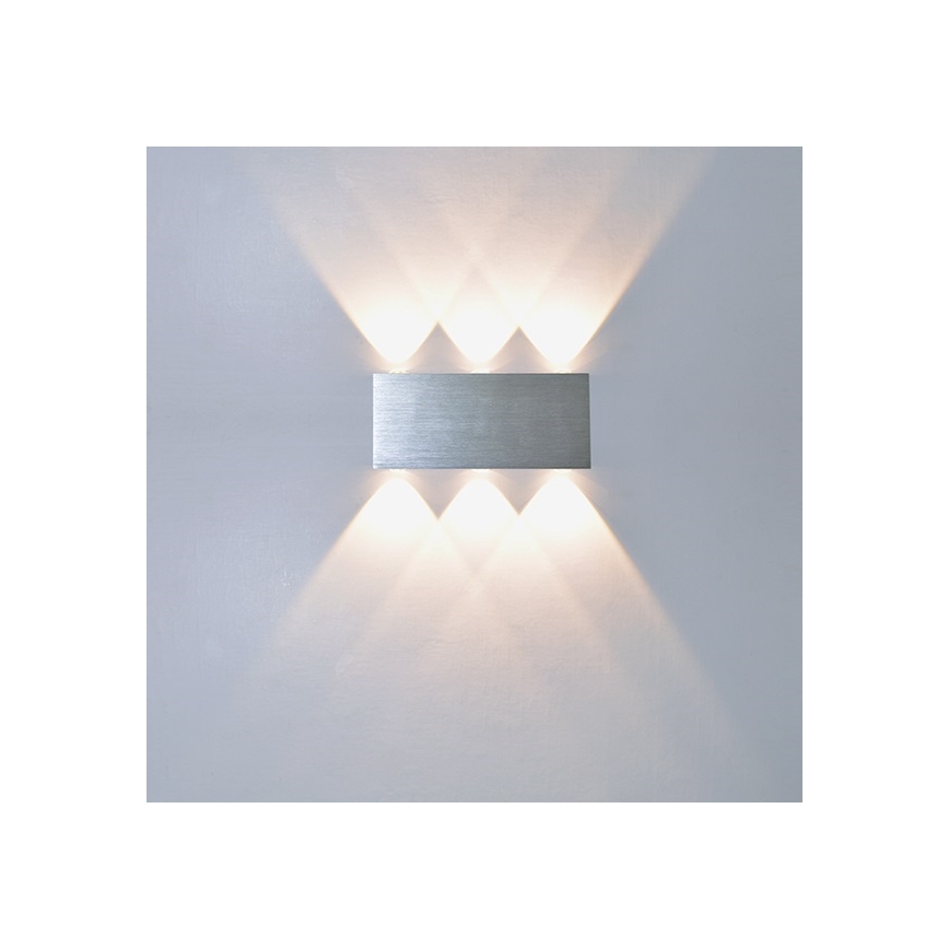 LED Applique da esterno SILBER 6xLED/1W/230V IP54